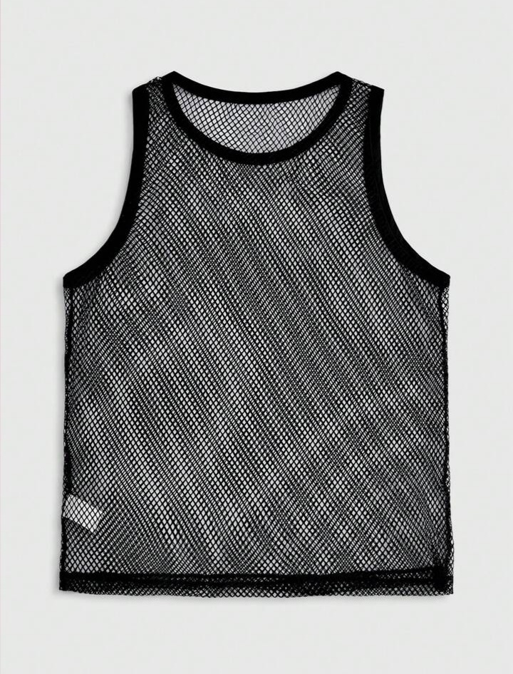 Men's Fashion Street Mesh Loose Tank Top